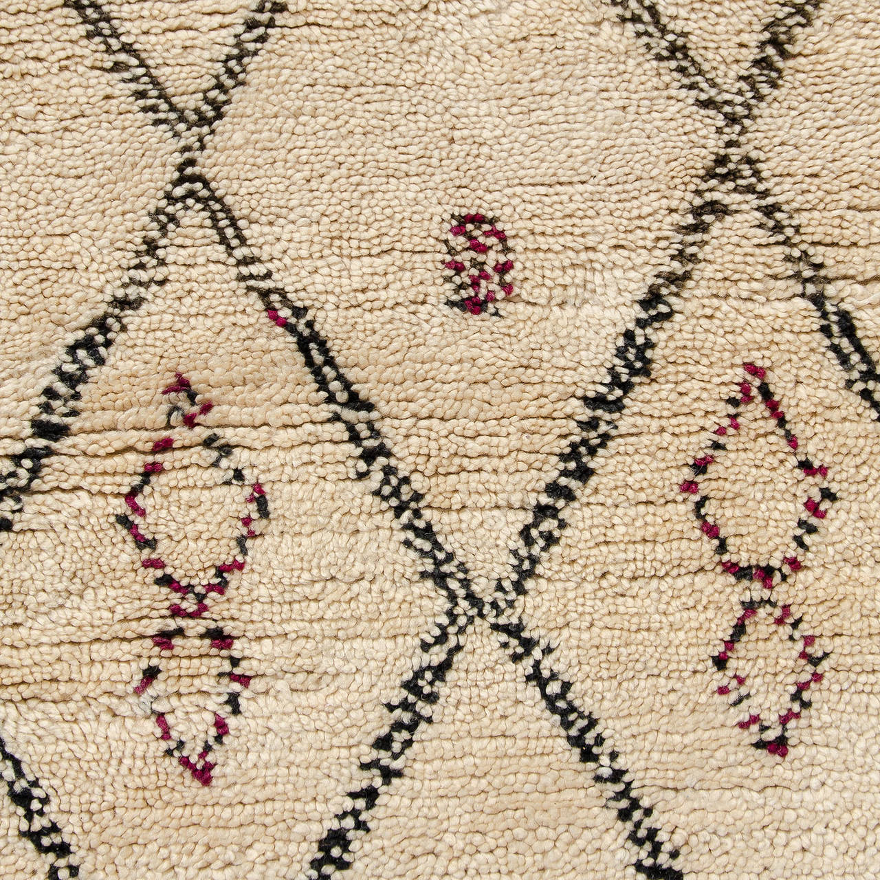 Vintage Moroccan Beni Ouarain Carpet