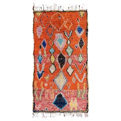 Vintage Moroccan Boucherouite Carpet
