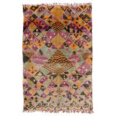Vintage Moroccan Ait Bou Ichaouen Carpet