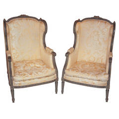 Pair of 19th c. French Bergeres 12