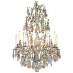French Bronze and Crystal Chandelier 7