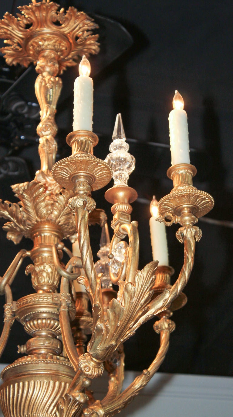 Fine 19th Century French Gilt Bronze Chandelier 2