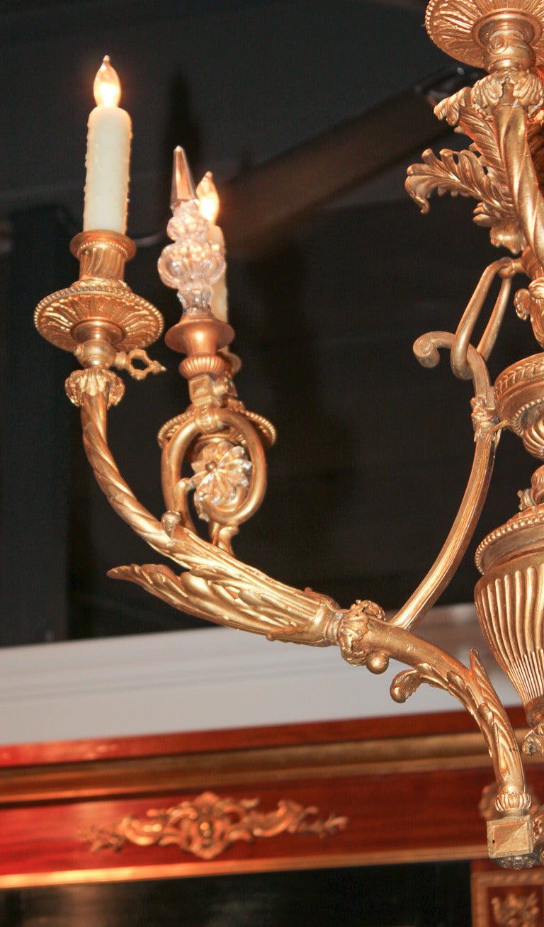 Fine 19th Century French Gilt Bronze Chandelier 4