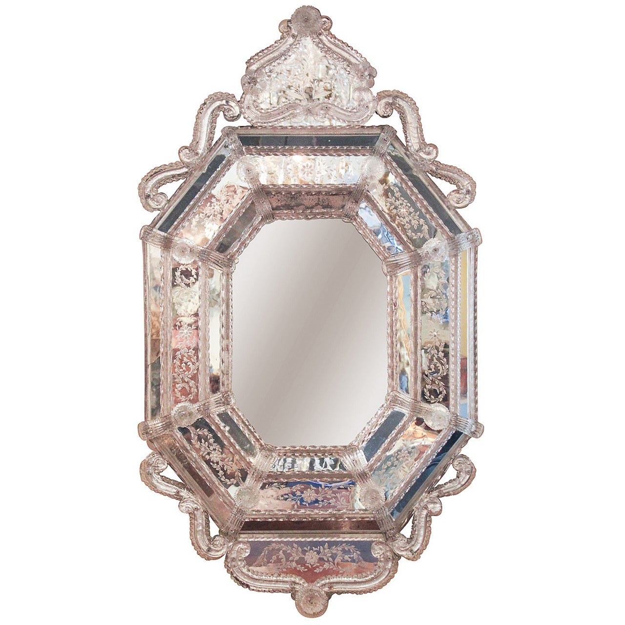 Exquisite Venetian Glass Mirror