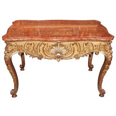 19th Century Italian Carved Giltwood Centre Table