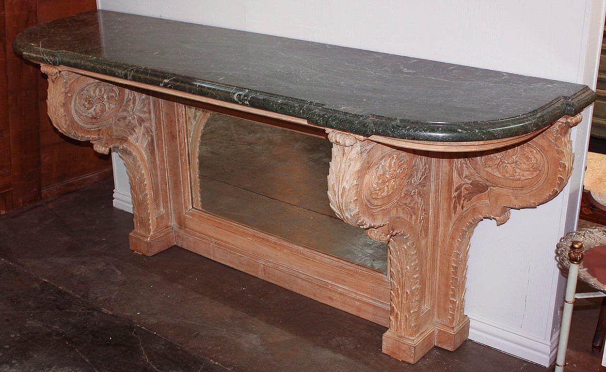 19th Century Continental Stripped Pine Console In Good Condition For Sale In Dallas, TX