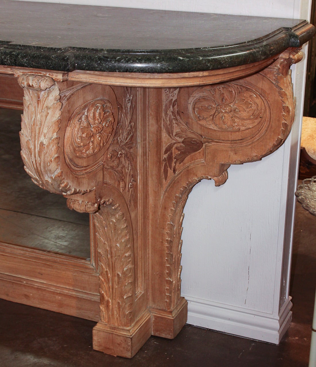 European 19th Century Continental Stripped Pine Console For Sale
