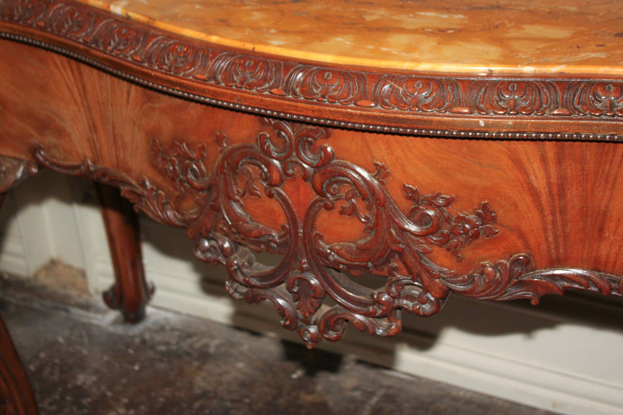 Exceptional Pair of 19th Century English Console Tables In Good Condition In Dallas, TX