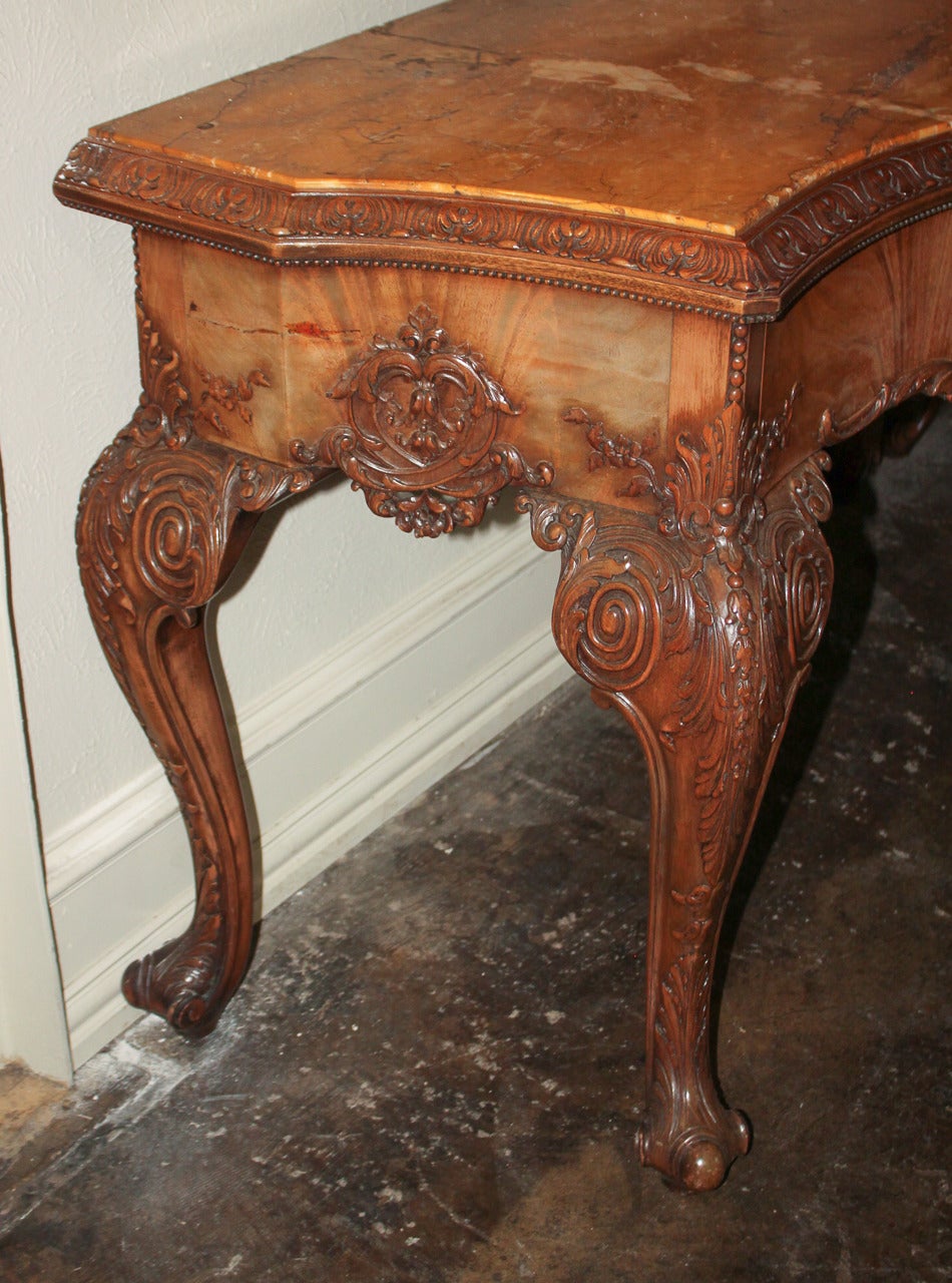 Exceptional Pair of 19th Century English Console Tables 1
