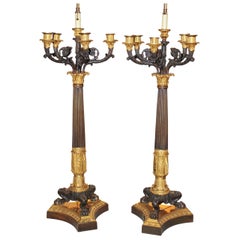 Large Pair of 19th c. French Empire Candelabra