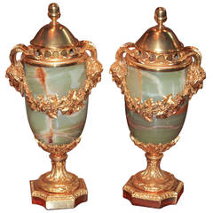 Fine Pair of 19th c. French Petite Urns
