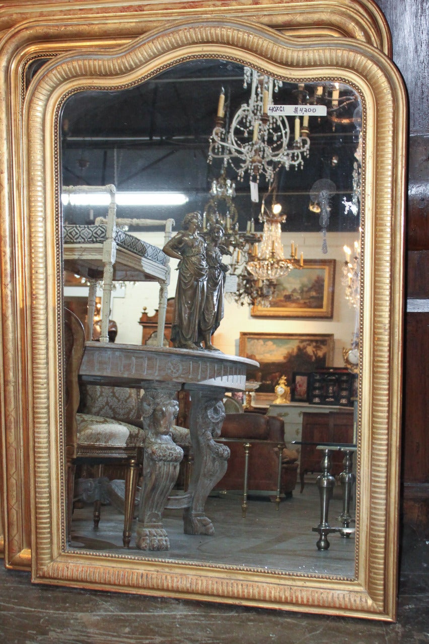 19th Century 19th c. Arched French Louis Philippe Mirror