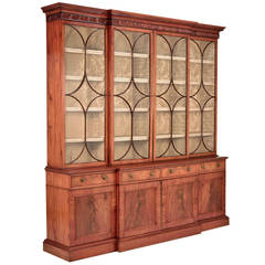 19th Century English Faded Mahogany Breakfront 8