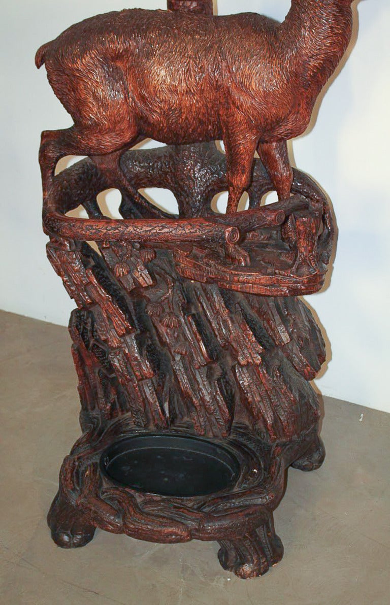 Swiss Important 19th Century Black Forest Hall Stand For Sale