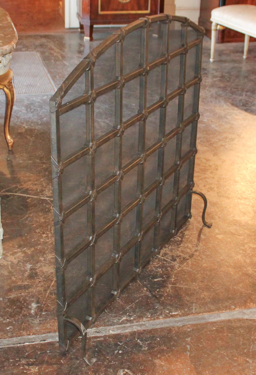 Handsome and large iron fire screen custom made by Legacy Antiques.  Having excellent size, proportion and finish. Ready for your designer touch!

Let us create the perfect fire screen for your design!  All finish types available.  Please contact