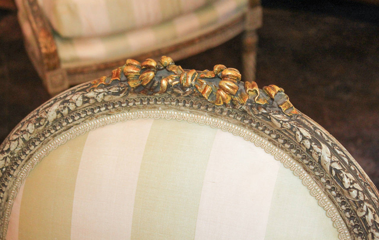 19th Century Pair of French Louis XVI Fauteuils In Good Condition In Dallas, TX