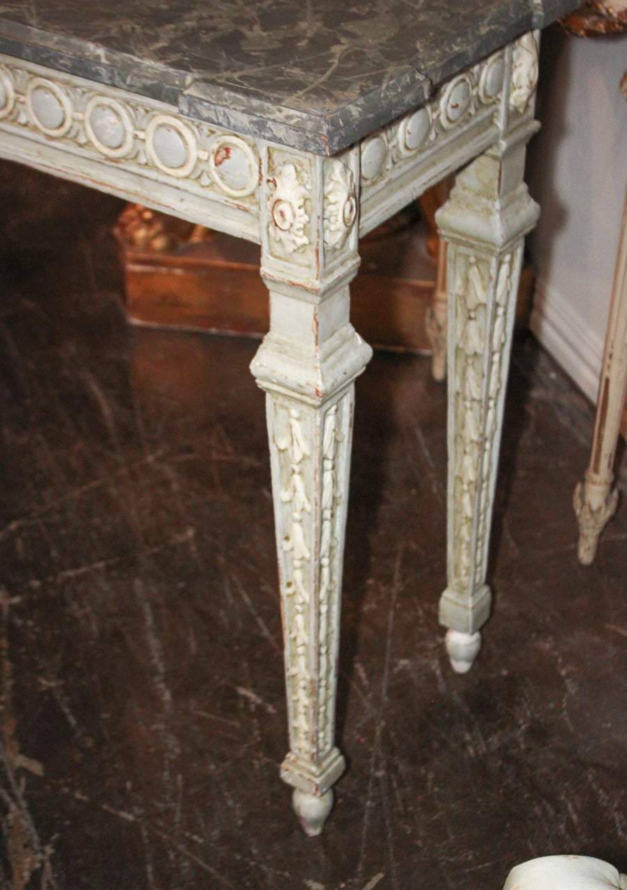 19th Century French Louis XV Carved Console In Good Condition In Dallas, TX