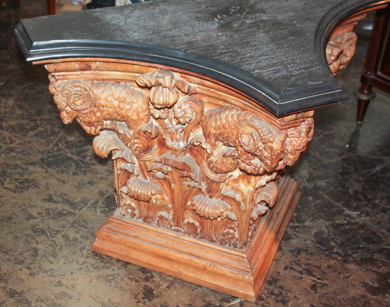 19th Century Italian, Carved Pine Neoclassical Console 3