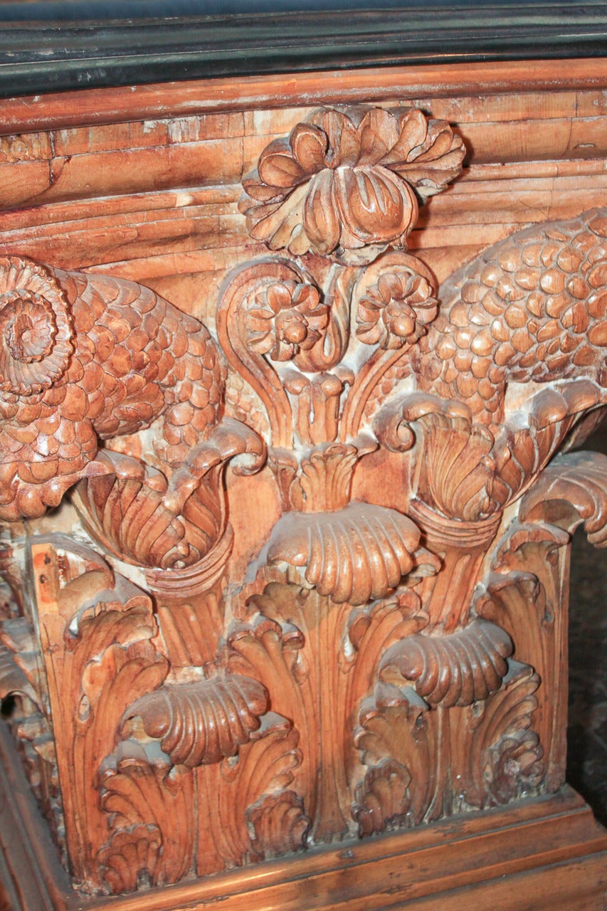 19th Century Italian, Carved Pine Neoclassical Console 1
