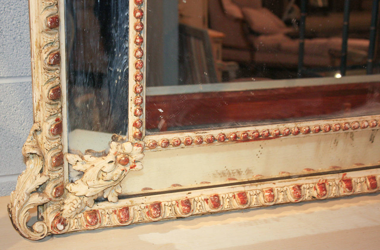 19th Century French Gesso Cushion Mirror 3