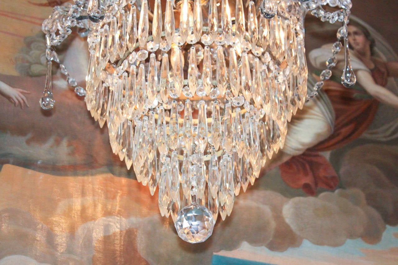 Continental Crystal Wedding Cake Chandelier