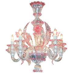 Antique Murano Handblown Glass Chandelier