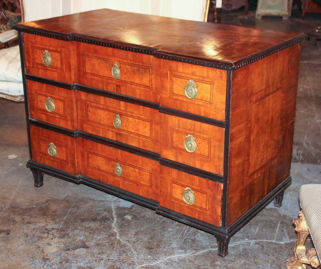 18th Century and Earlier Fine 18th Century South German Inlaid Commode