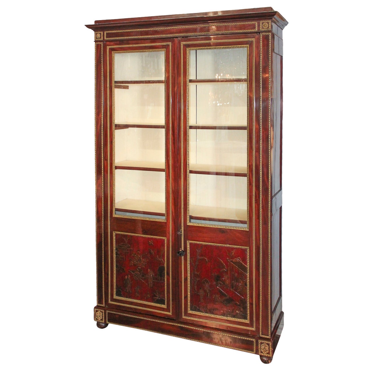 Outstanding 19th Century French Cuban Mahogany Cabinet