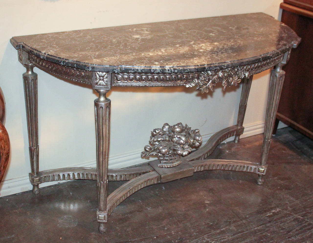 Dorato Console francese Luigi XVI del XIX secolo in vendita