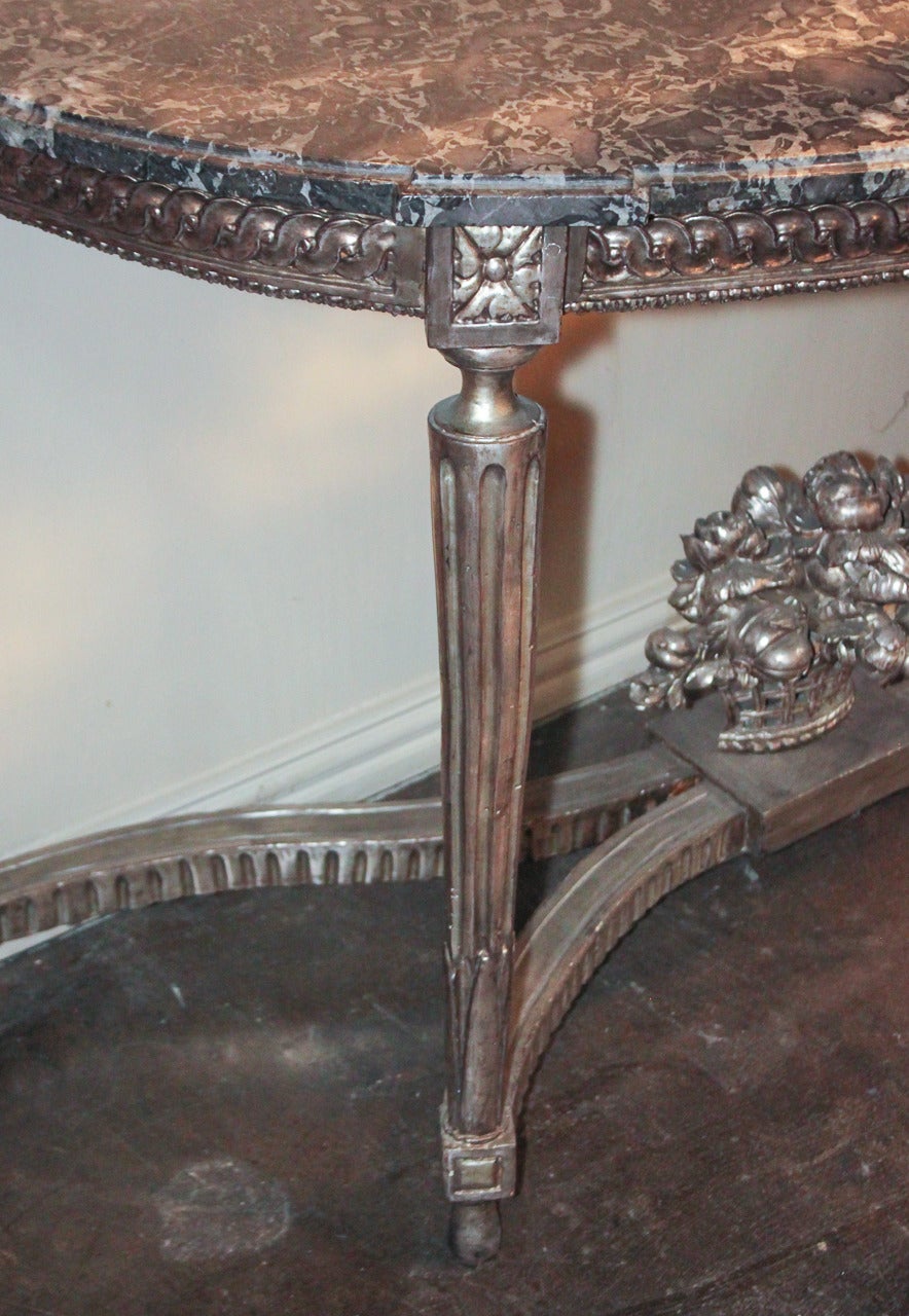 Gilt 19th Century French Louis XVI Console For Sale