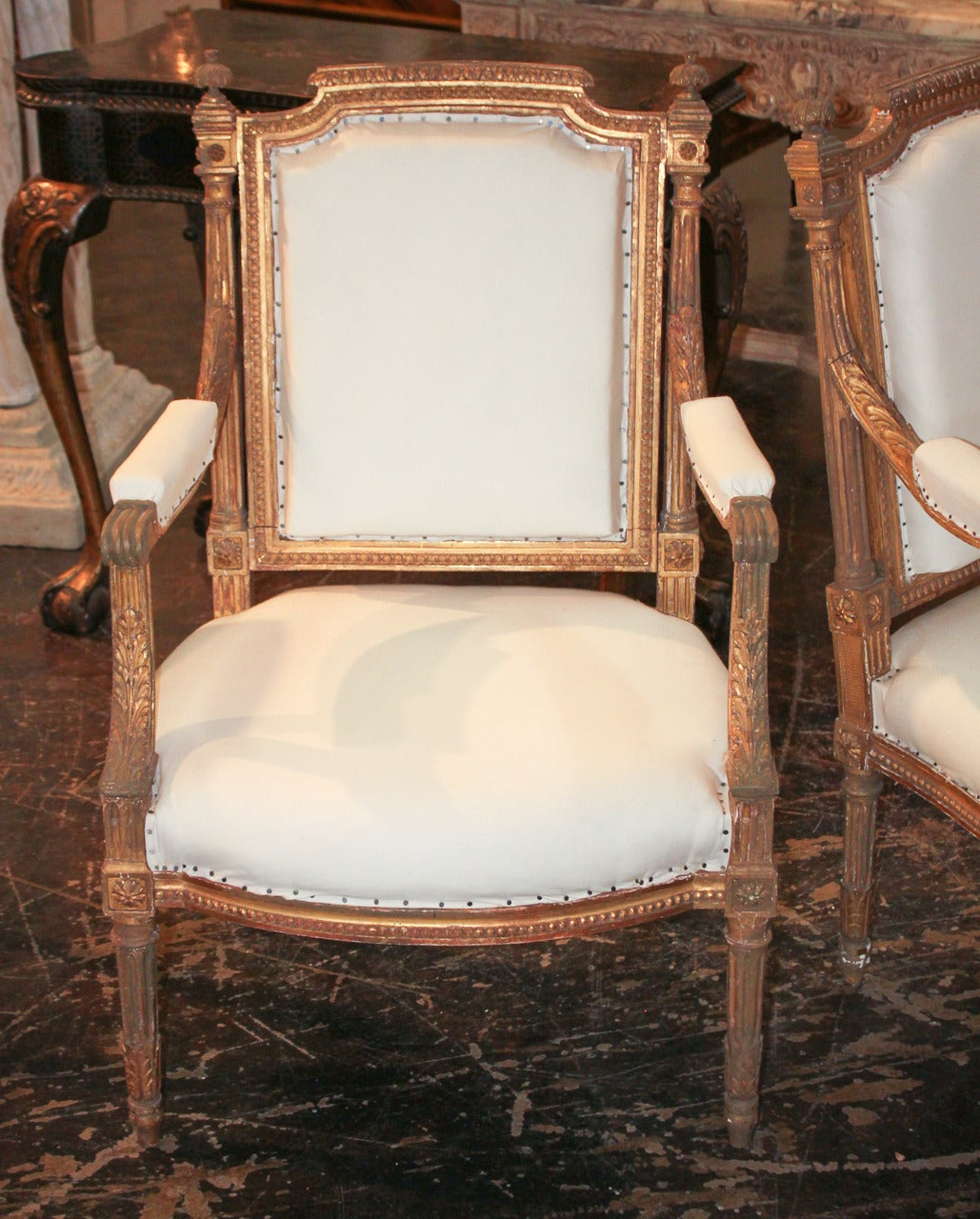 19th Century Pair of French Louis XVI Armchairs 2