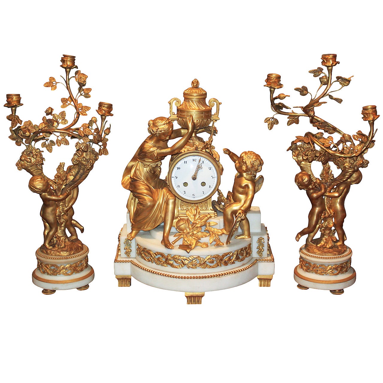 French Louis XV Style Garniture Set