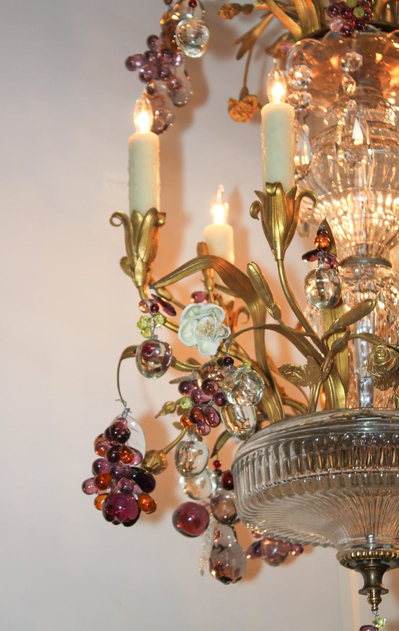 Gilt French Bronze Doré Chandelier circa 1920