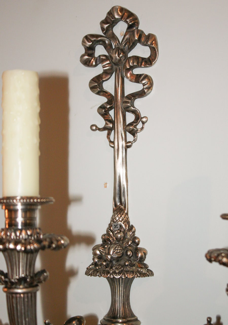 19th Century Pair of French Napoleon III Bronze Sconce For Sale