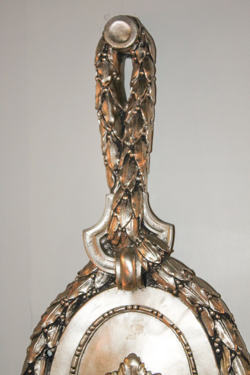 19th Century Pair of French Silvered Wall Sconce