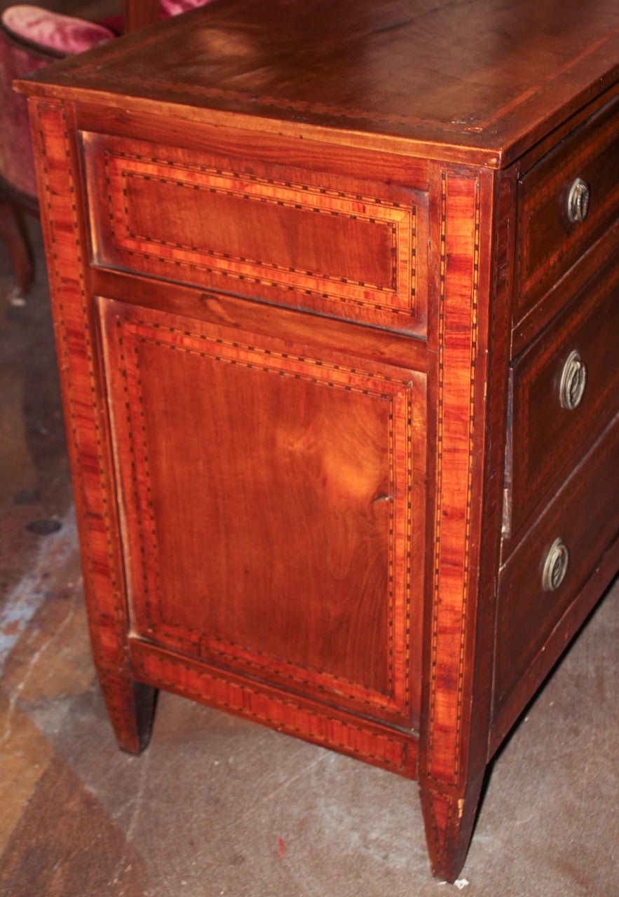 Wood Italian Parquetry Inlaid Chest