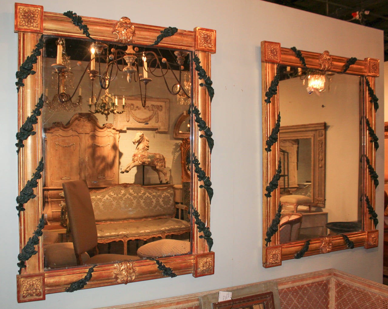Pair of French Transitional Mirrors