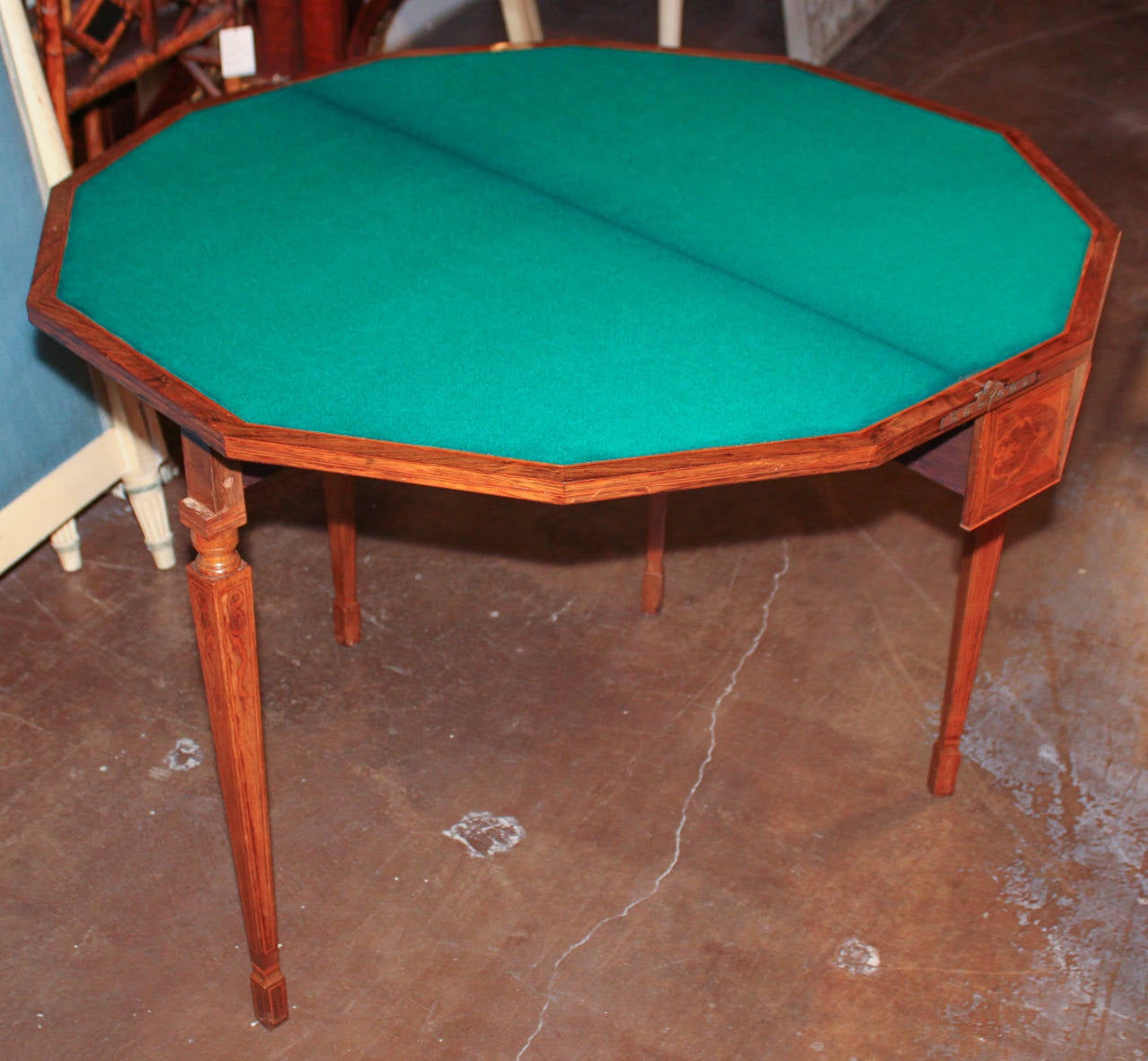 Inlay Fine 18th Century Italian Inlaid Games Table For Sale