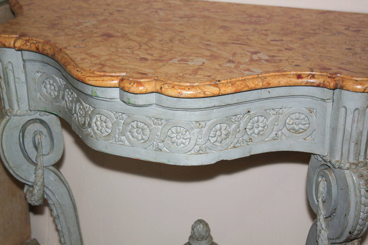 Wood 19th Century French Painted Console