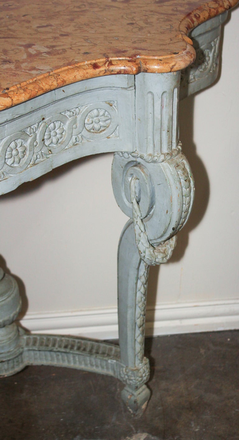 19th Century French Painted Console In Good Condition In Dallas, TX
