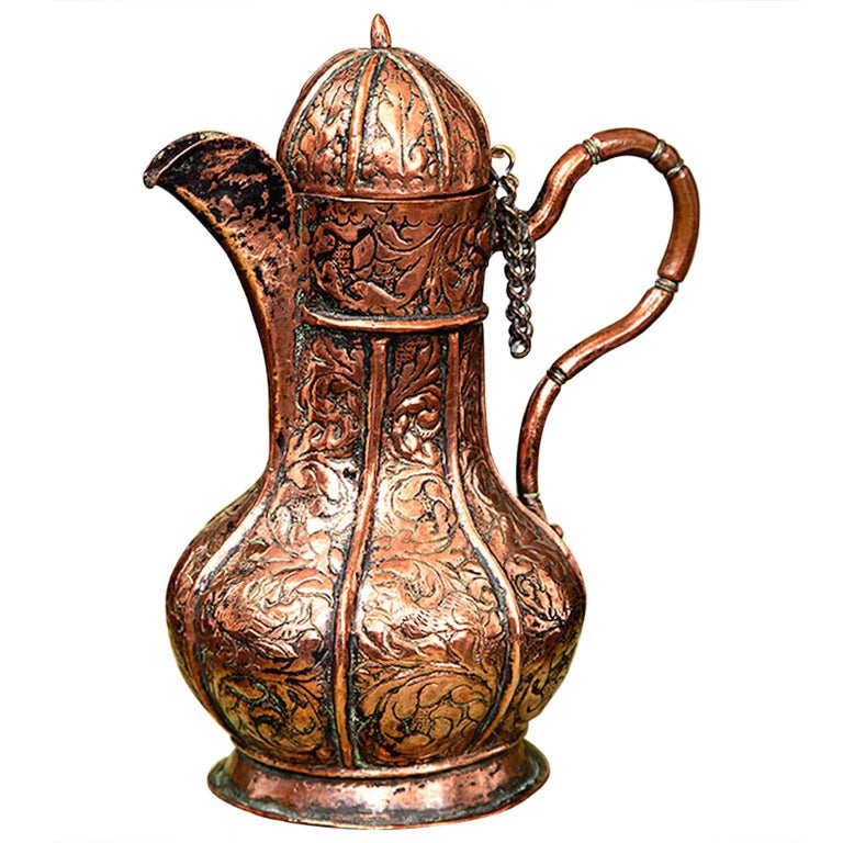 Rare 16th Century Venetian Copper Ewer For Sale