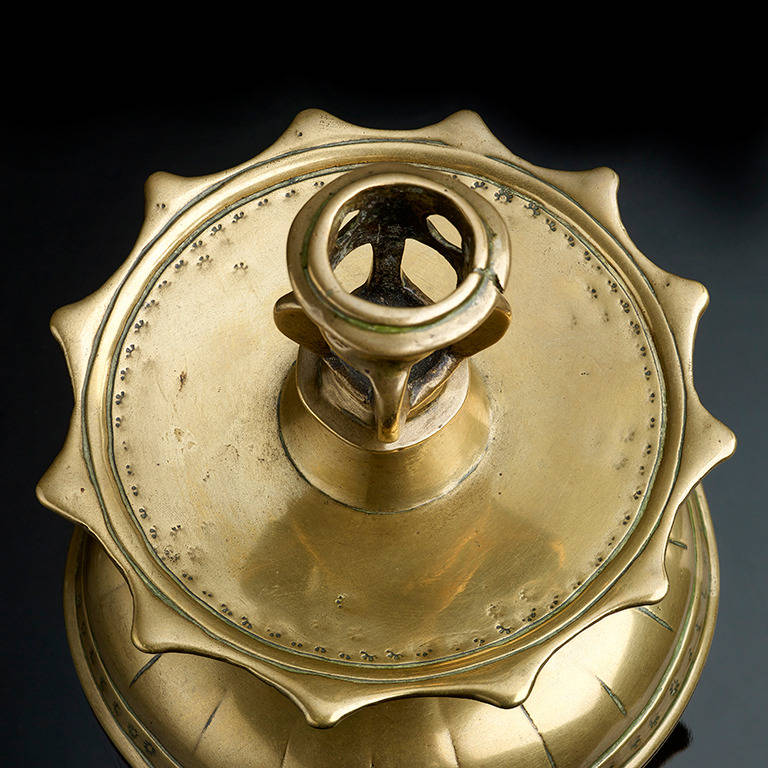 Spanish Very Rare Late 16th Century Brass Candlestick, Spain, 1580 For Sale