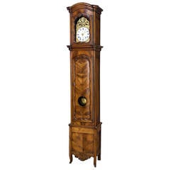 horloge de parquet de style Louis XV du 19ème siècle