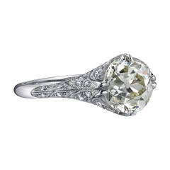 Old European Cut Diamond Engagement Ring