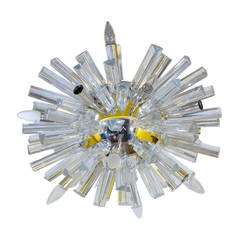 A Midcentury Venini Murano Glass Sputnik Chandelier
