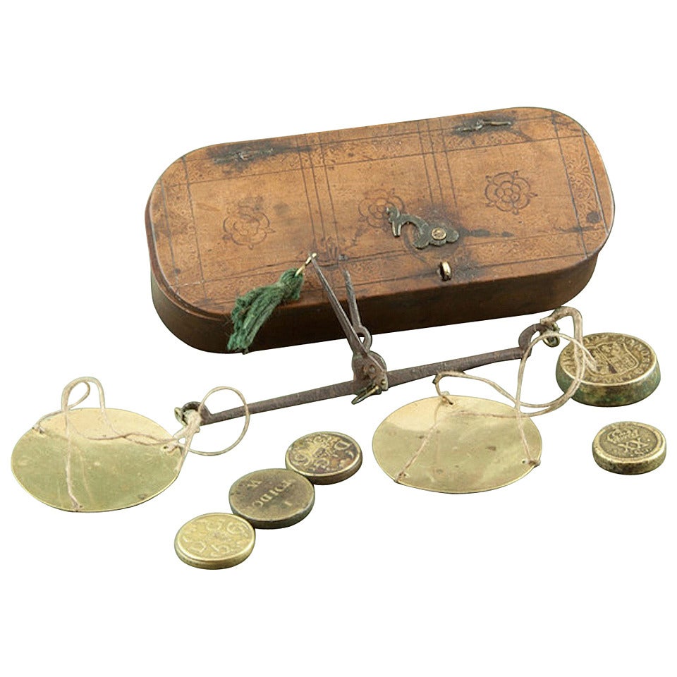 Coin Scales 17th Century For Sale