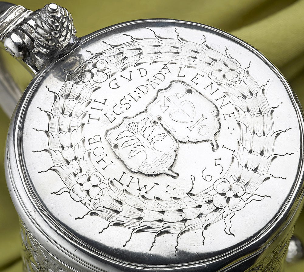 Scandinavian Silver Tankard (1650	Norway or Danish) In Excellent Condition For Sale In Bewdley, Worcestershire