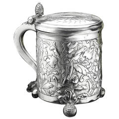 Antique Scandinavian Silver Tankard (1650	Norway or Danish)