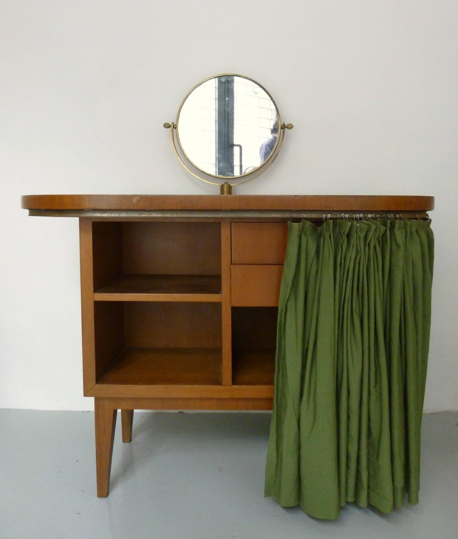 Mid-Century Modern Gio Ponti Midcentury Mahogany Wood Italian Dressing Table, 1960s For Sale