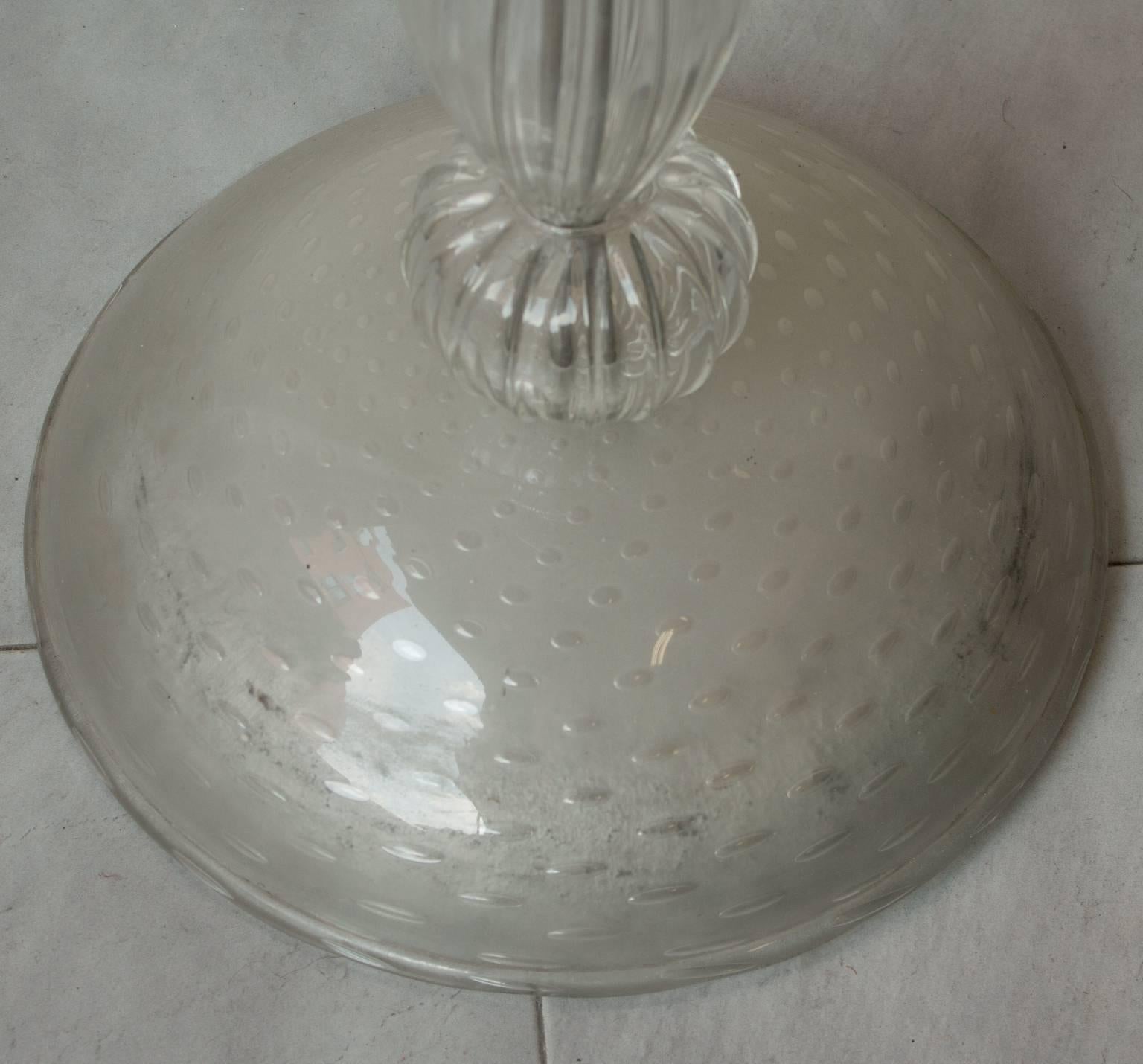 Mid-Century Modern Barovier e Toso Midcentury Blown Murano Glass Italian Floor Lamp, 1940s For Sale